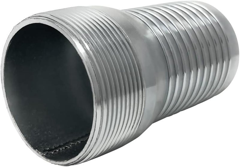 Gloxco Combination (KC) Nipple Fitting, 3″ Hose Shank x 3″ Male NPT, Zinc Plated Steel (KCN-300-NPT-GS) - Image 2